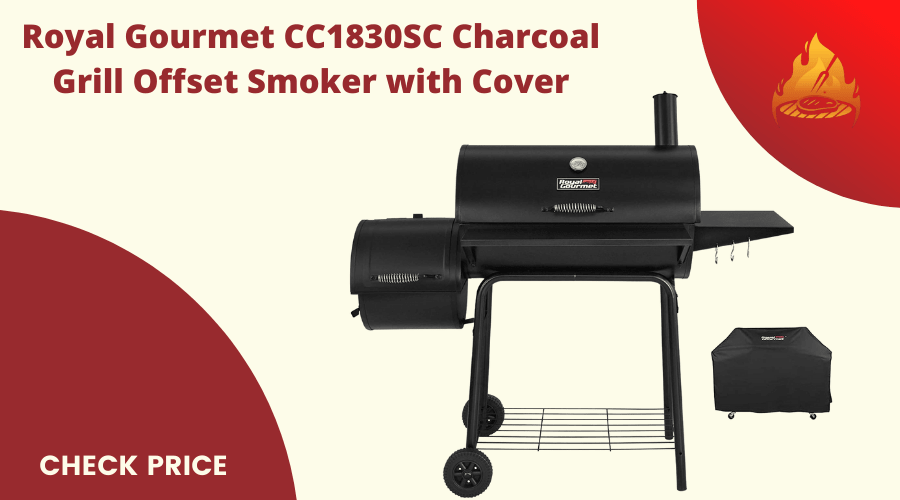 Royal Gourmet CC1830SC Charcoal Grill Offset Smoker