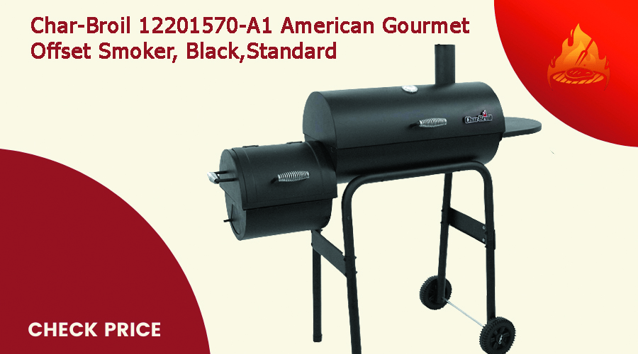 Char-Broil 12201570-A1 American Gourmet Offset Smoker, Black,Standard