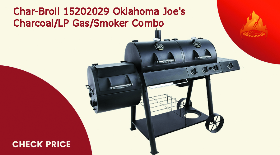 Char-Broil 15202029 Oklahoma Joe's Charcoal/LP Gas/Smoker Combo